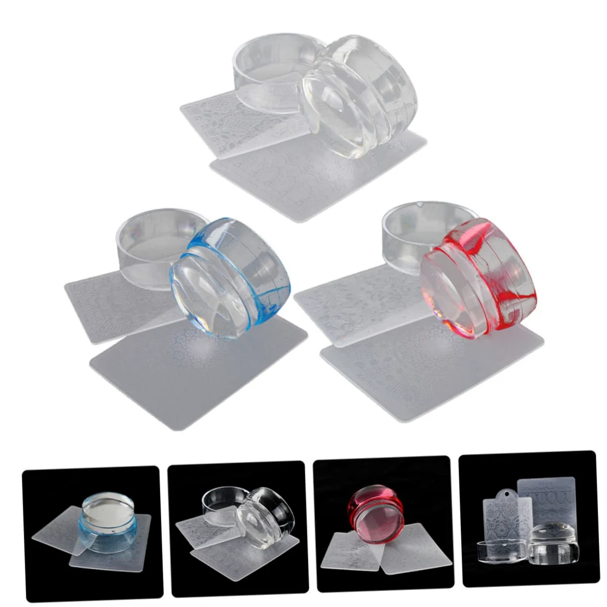 Housoutil 9sets Stamper Per Nail Art Per Unghie Design Per Festival e Speciali Per Manicure e Decorazioni Unghiali