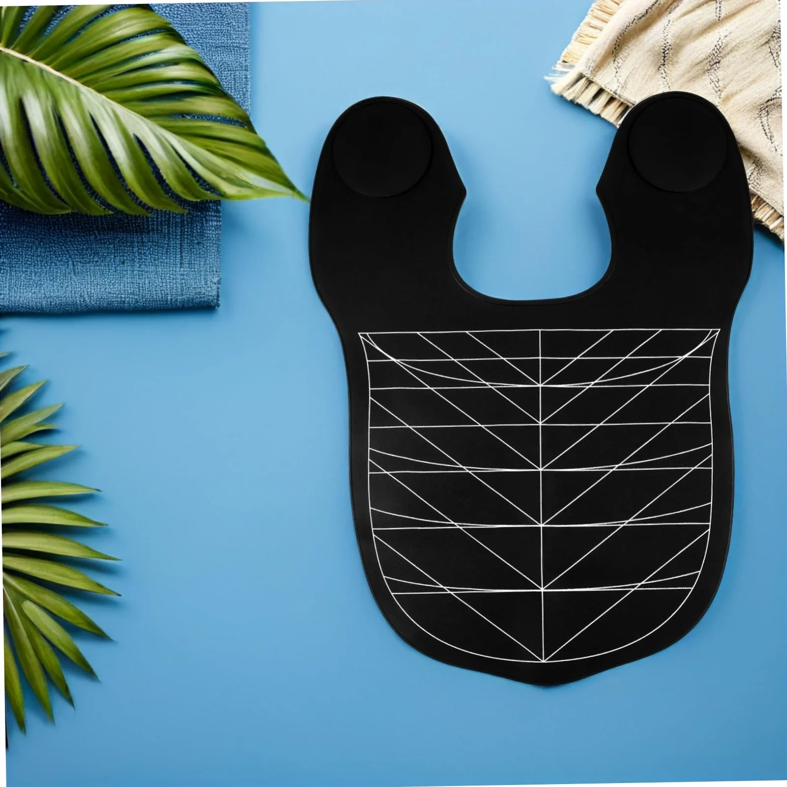Mantello da Parrucchiere in Silicone Nero, Collare Tinta Chioma, 2 Pezzi | Riutilizzabile, Pulizia Facile, Protezione, Comfort Ergonomico, per Casa e Salone Professionale