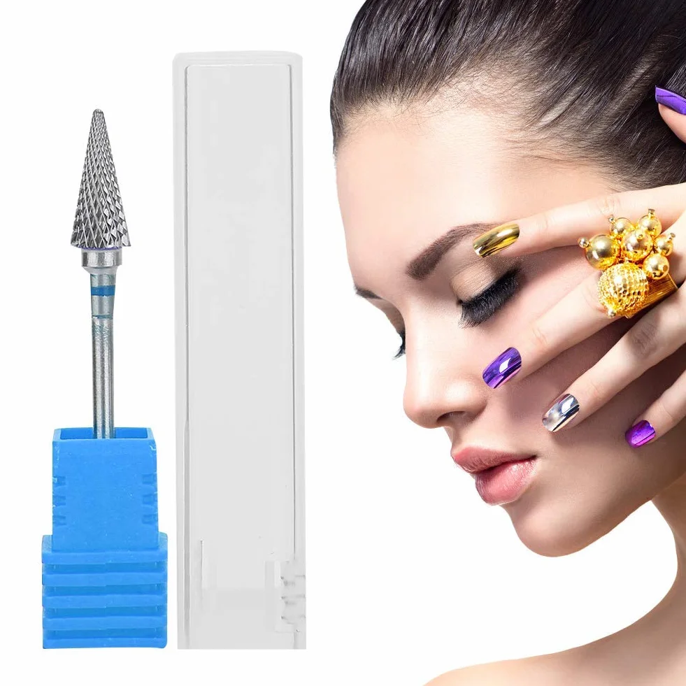 Punta Fresa Conica Unghie Set, Accessori per Tagliaunghie in Ceramica per Manicure Pedicure