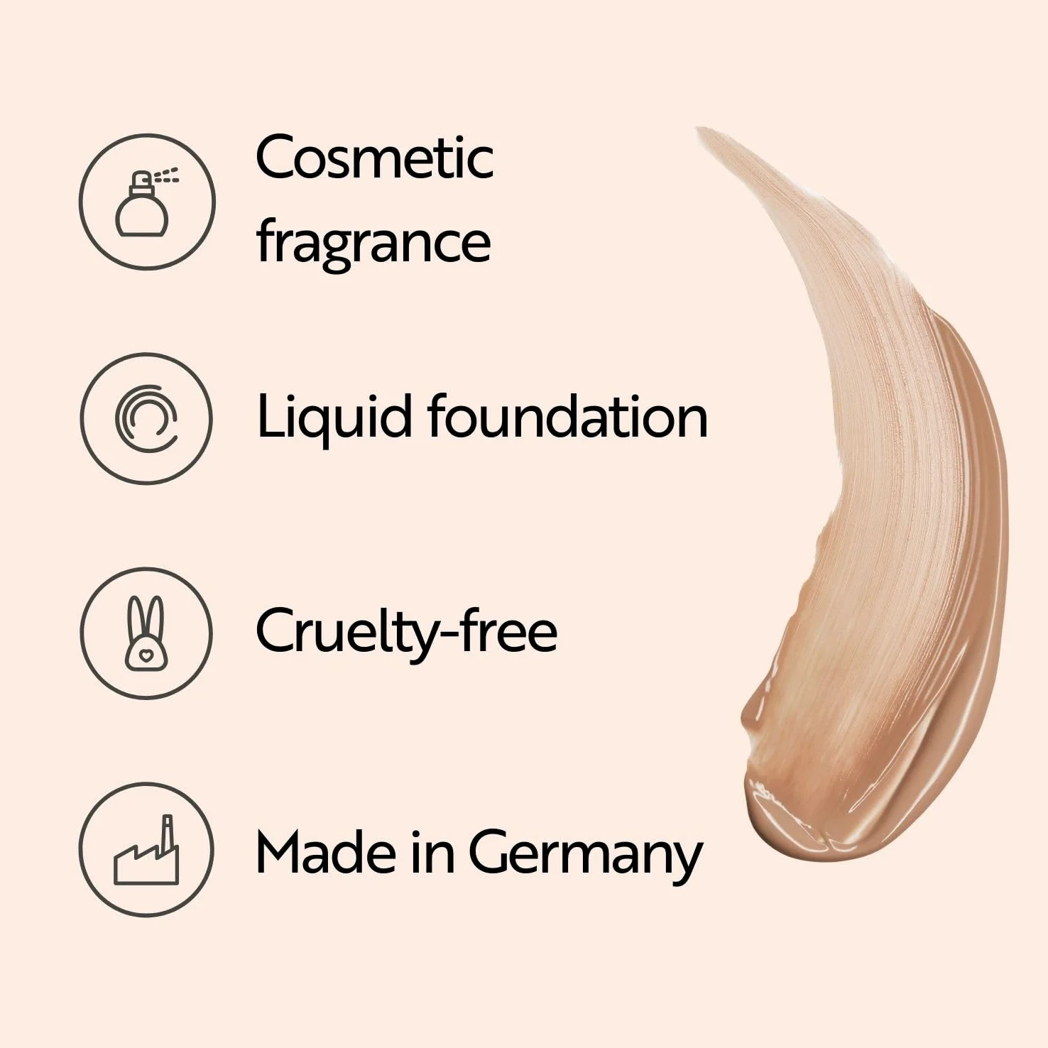 M. Asam Magic Finish Supercharge Serum Foundation Creamy Nude (30 ml) | Fondotinta idratante e siero per il viso, trucco anti-età con acido ialuronico e copertura ottimale