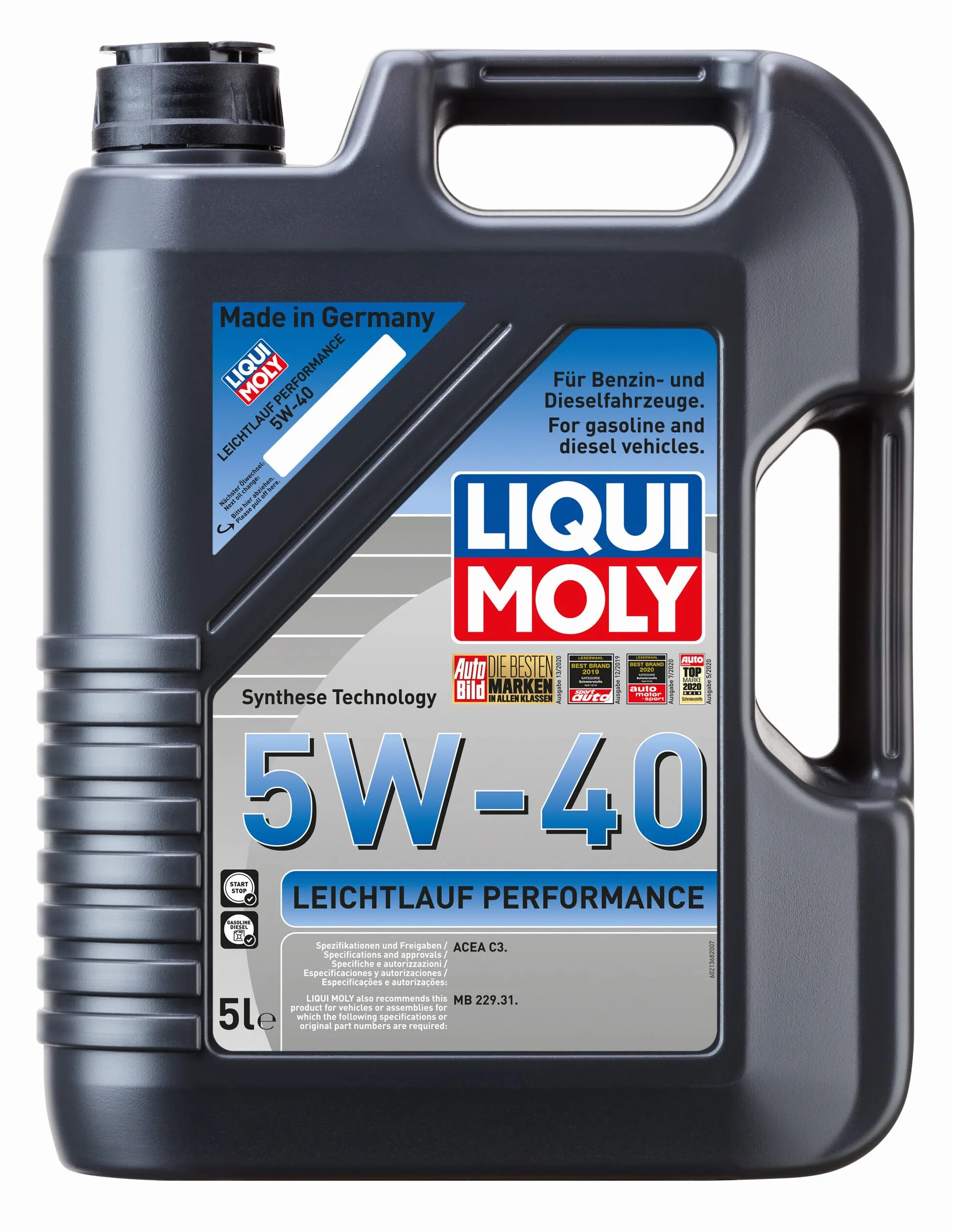 LIQUI MOLY Leichtlauf Performance 5W-40 5 L Oli motore sintetica