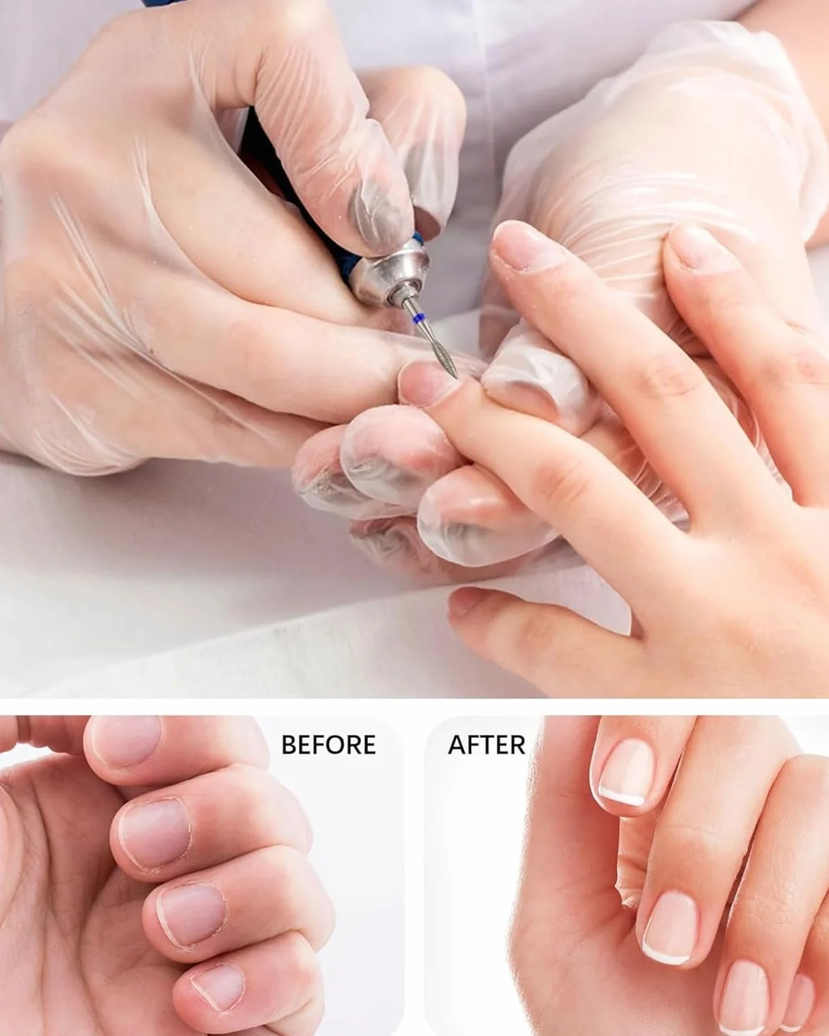 Fresa Unghie 10 Pezzi Punta da Trapano per Manicure Elettrica Professionale