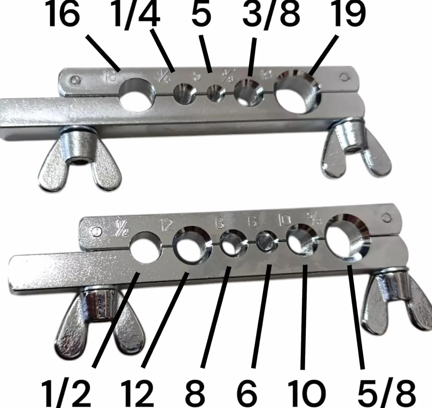 Kit Pagliettatrice Svasatubi per Tubo di Rame con 10 Accessori in Valigetta 1/4", 3/8", 1/2", 5/8"