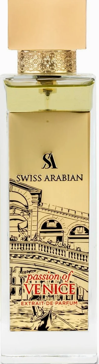 Swiss Arabian Passion of Venice - Estratto di profumo unisex, 100 ml, una lussuosa fusione di note verdi, gelsomino e muschio ambrato caldo, un profumo accattivante e intemporale