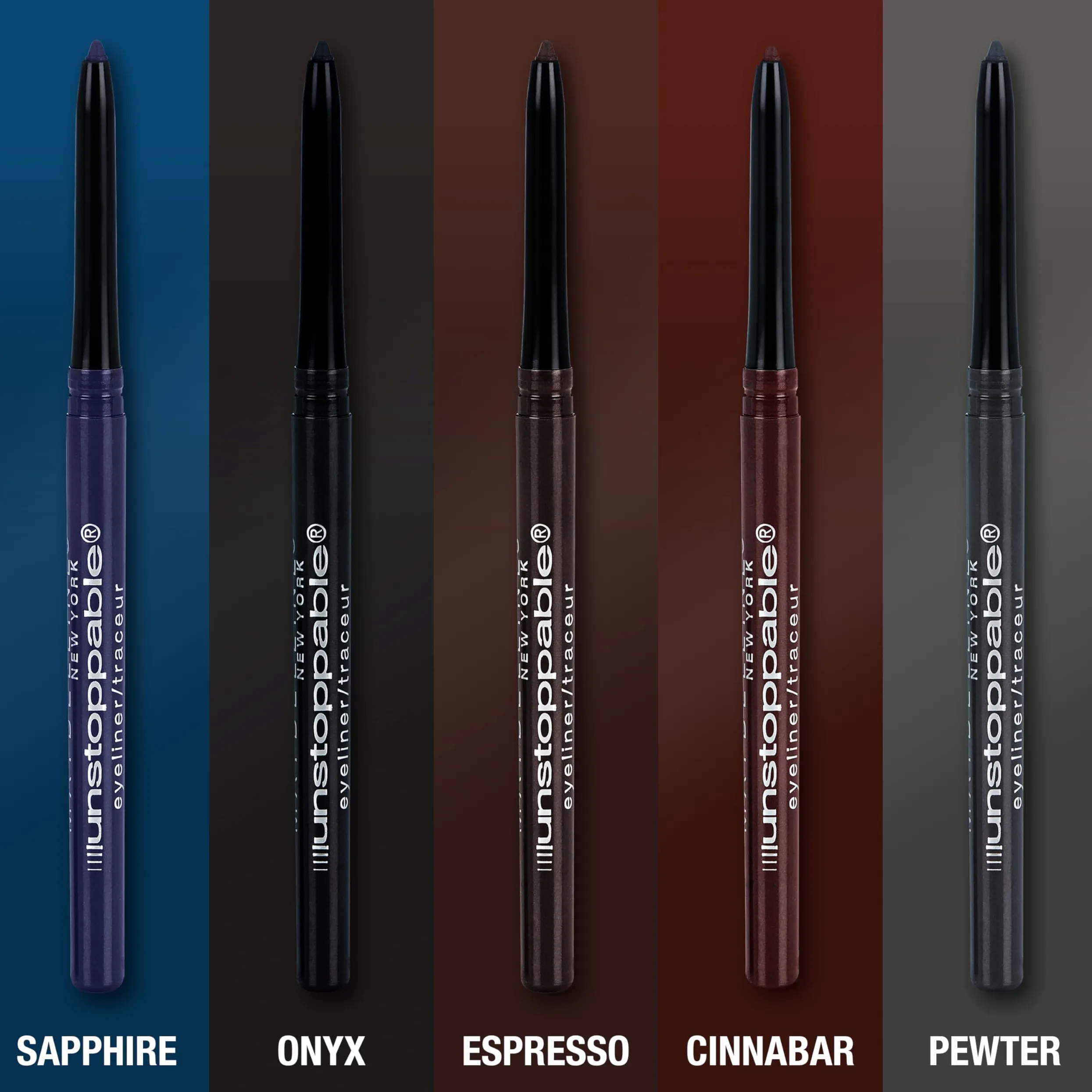 Maybelline New York Unstoppable Eyeliner, Espresso, 2 pezzi