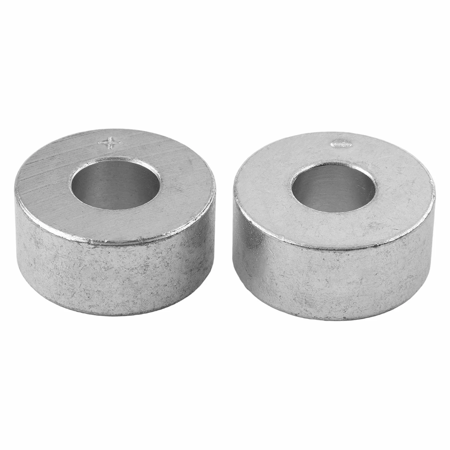 Set di 2 attrezzi per riparazione poli batteria auto, manicotti metallo 16 mm e 18 mm, argento