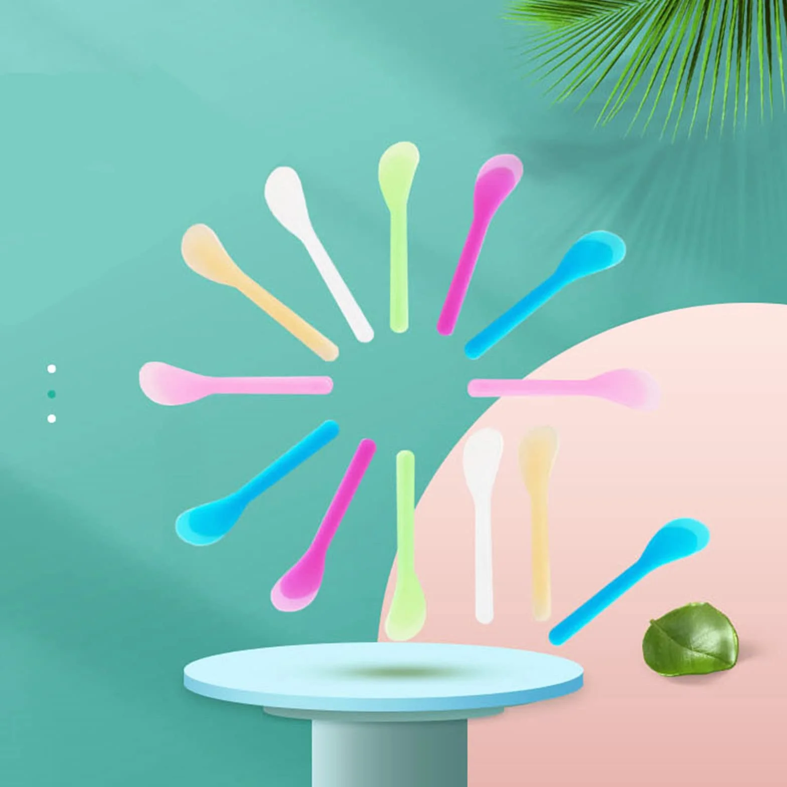 Spatola per mascherine fai da te, 100 spatole per trucco, bastoncini per cosmetici da miscelare, miscelare cucchiai cosmetici, spatole, colori casuali