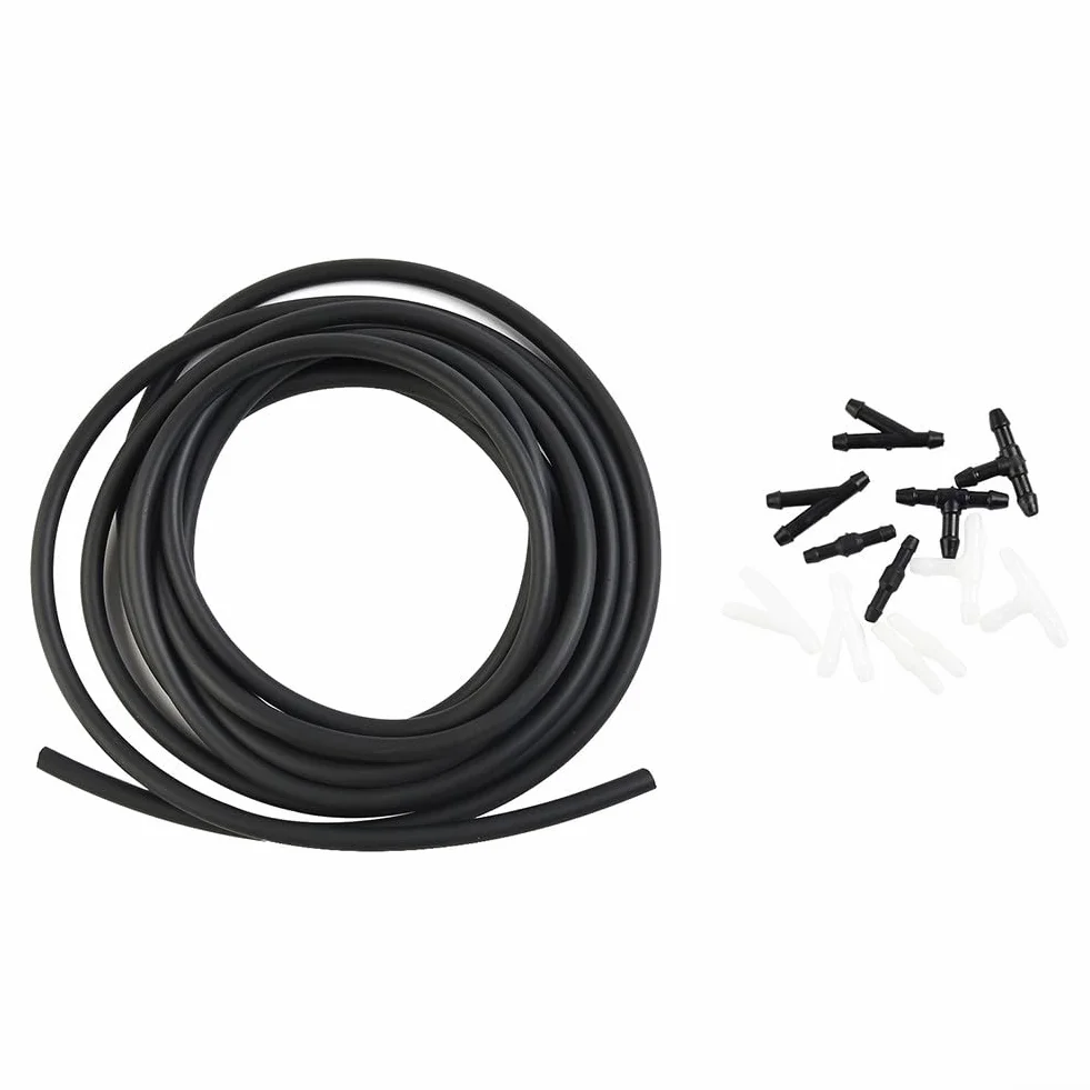 Kit tubi flessibili lavavetri 4 m 12 connettori ugello anteriore posteriore riparazione pompa getto