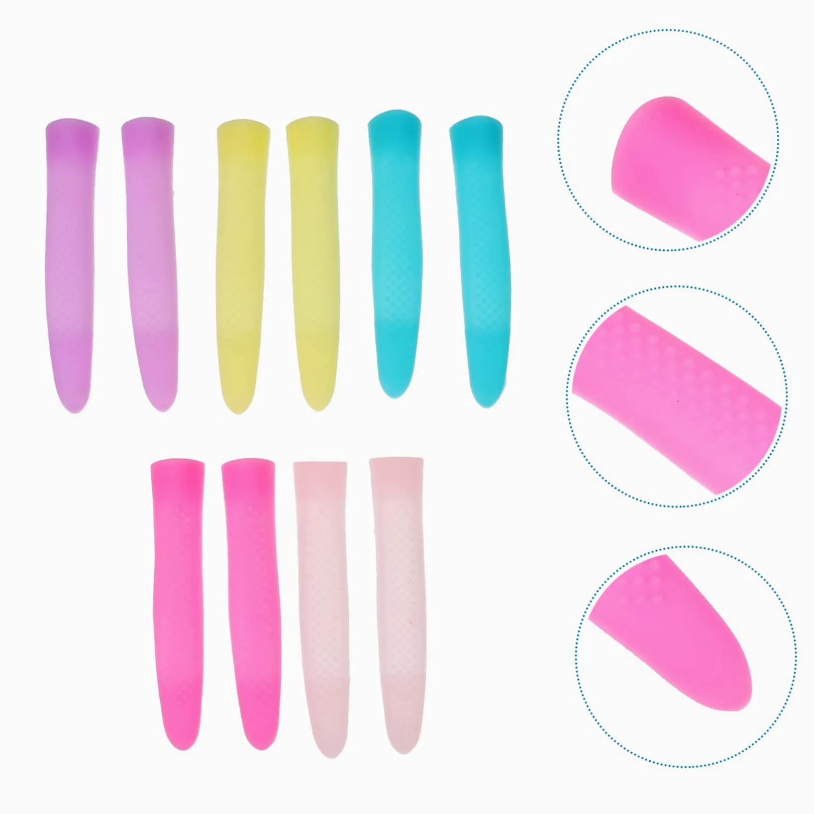 3 Set Copertura Forbicine Cuticole Silicone Antiscivolo Per Manicure E Domestico Facile Installare E Riutilizzabile 5 Paia*3