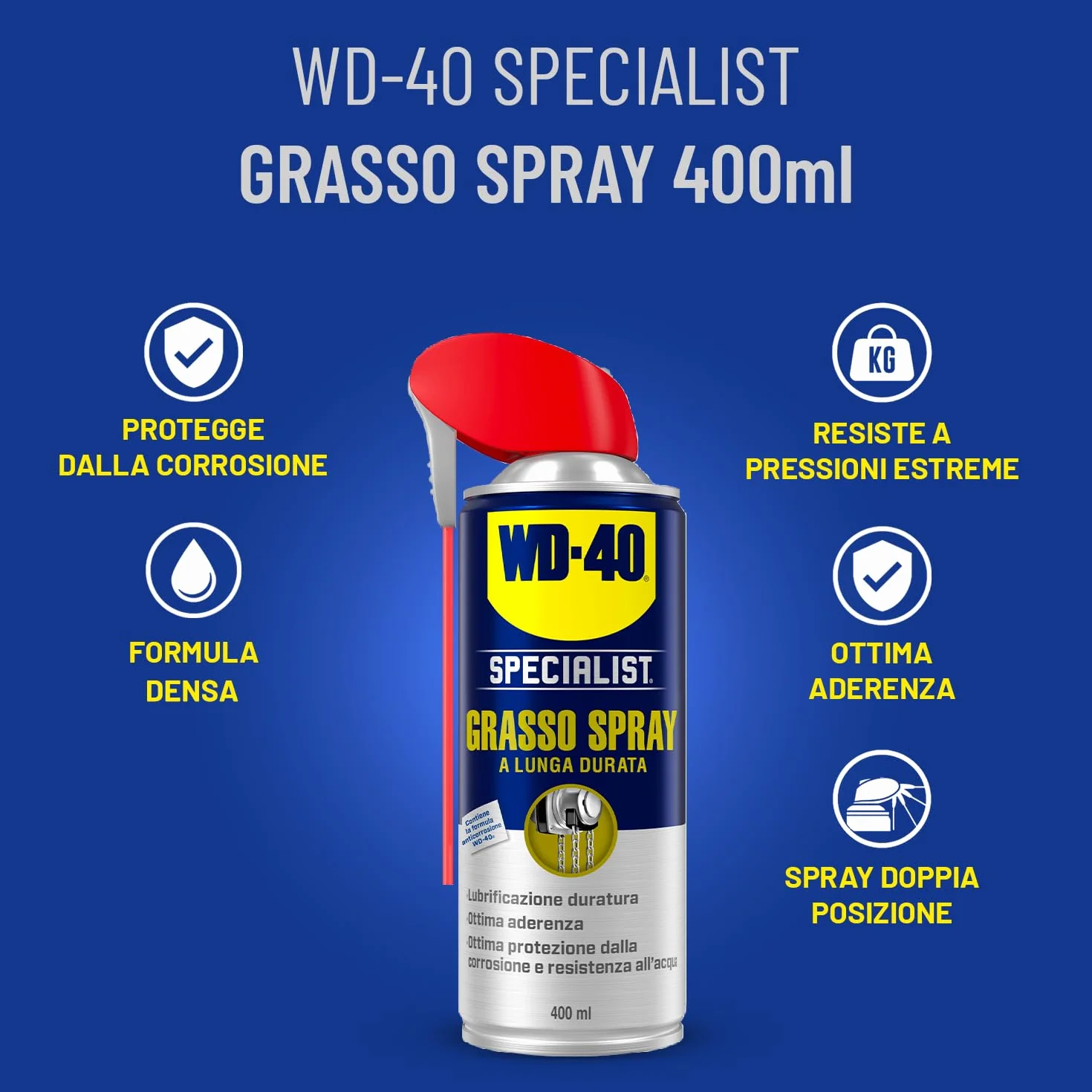 WD-40 Specialist Grasso Spray Lubrificante a lunga durata 400ml
