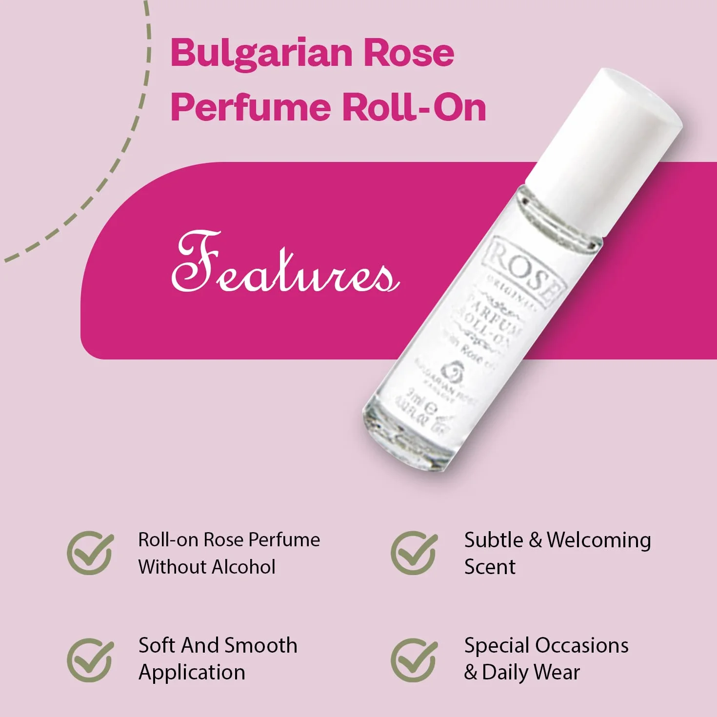 Rose Originale profumo Roll On senza alcol 9 ml
